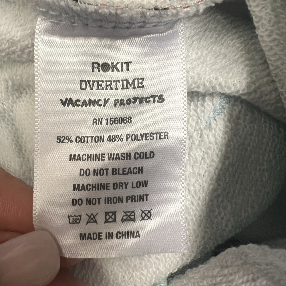 Rokit Overtime Split Vacancy Projects Hoodie Pullover Size Large Unisex - Picture 8 of 11